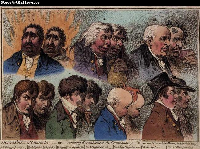 James Gillray Dublures of Characters